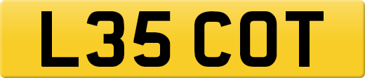 L35 COT private number plate
